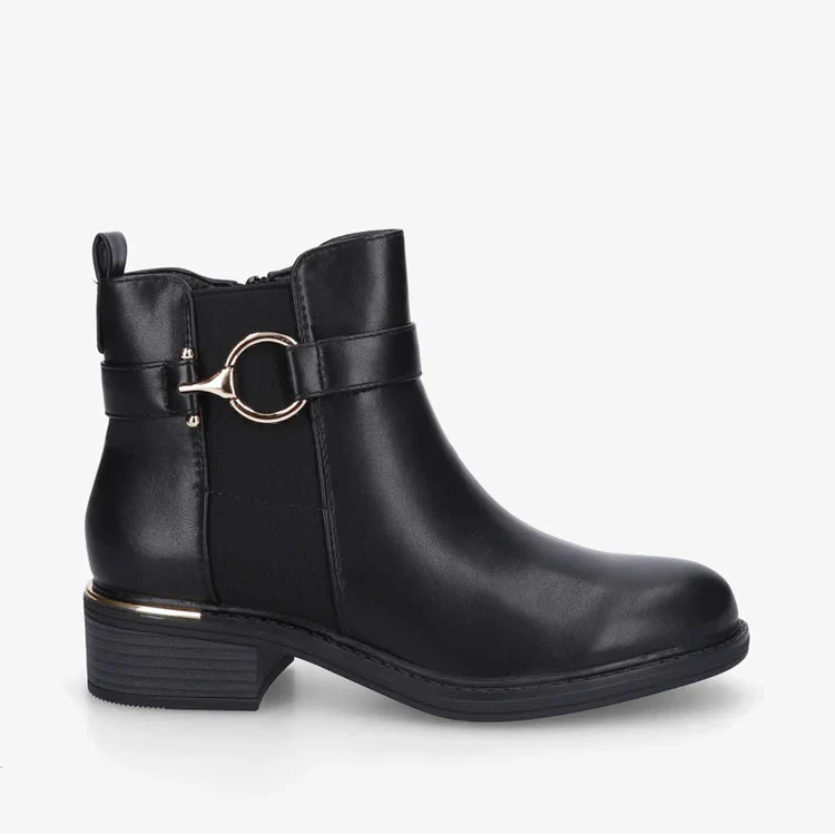 Bottines élastiques à boucle ronde