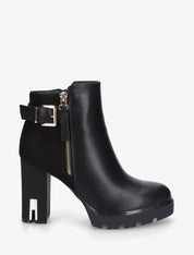 Demi botte en simili à talon haut