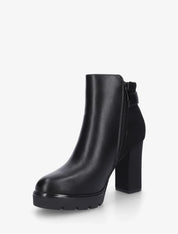 Demi botte en simili à talon haut