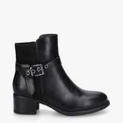 Bottines bimatière à boucle métallique