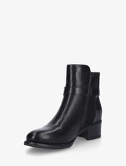 Bottines bimatière à boucle métallique