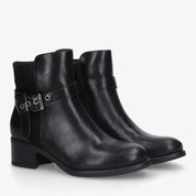 Bottines bimatière à boucle métallique