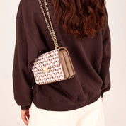 Sac à bandoulière à motif géométrique