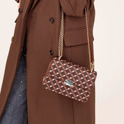 Sac à bandoulière à motif géométrique