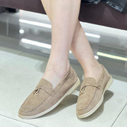 Mocassins synthétique enfilables pour femmes