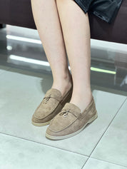 Mocassins synthétique enfilables pour femmes