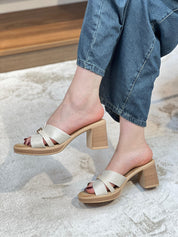 Sandales à talons épais pour femmes