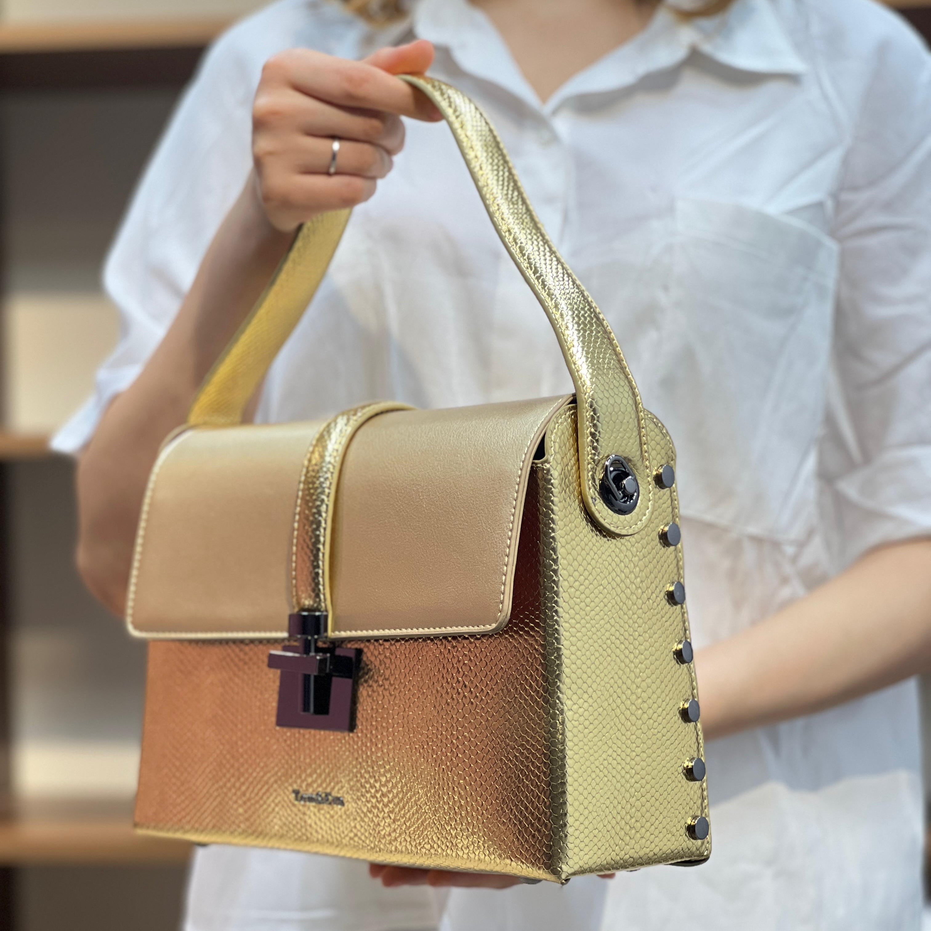 Simple À Détail En Métal Avec Poignée Sac À Bandoulière