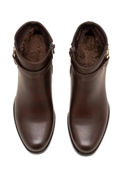 Demi bottes en simili à ceinturon décoratif