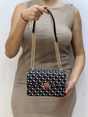 Sac à bandoulière à motif géométrique