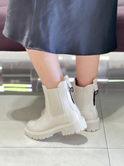 Brodequin Mi-Mollet À Bout Rond