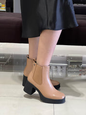 Demi bottes à talon et plateforme