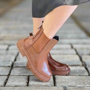 Brodequin Mi-Mollet À Bout Rond