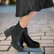 Demi bottes à talon et plateforme