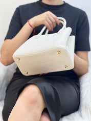 Medium Sac à Main Effet Tissus Bi-matières