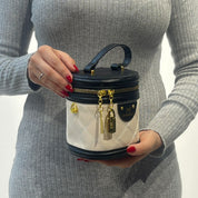 Sac bandoulière cylindrique à bijoux en cuir