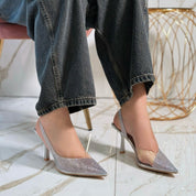 Escarpins à talon transparent