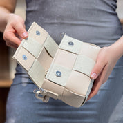 Pochette pour téléphone effet tissu tissé