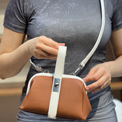 Petit sac à main effet tissu