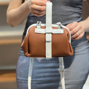 Petit sac à main effet tissu