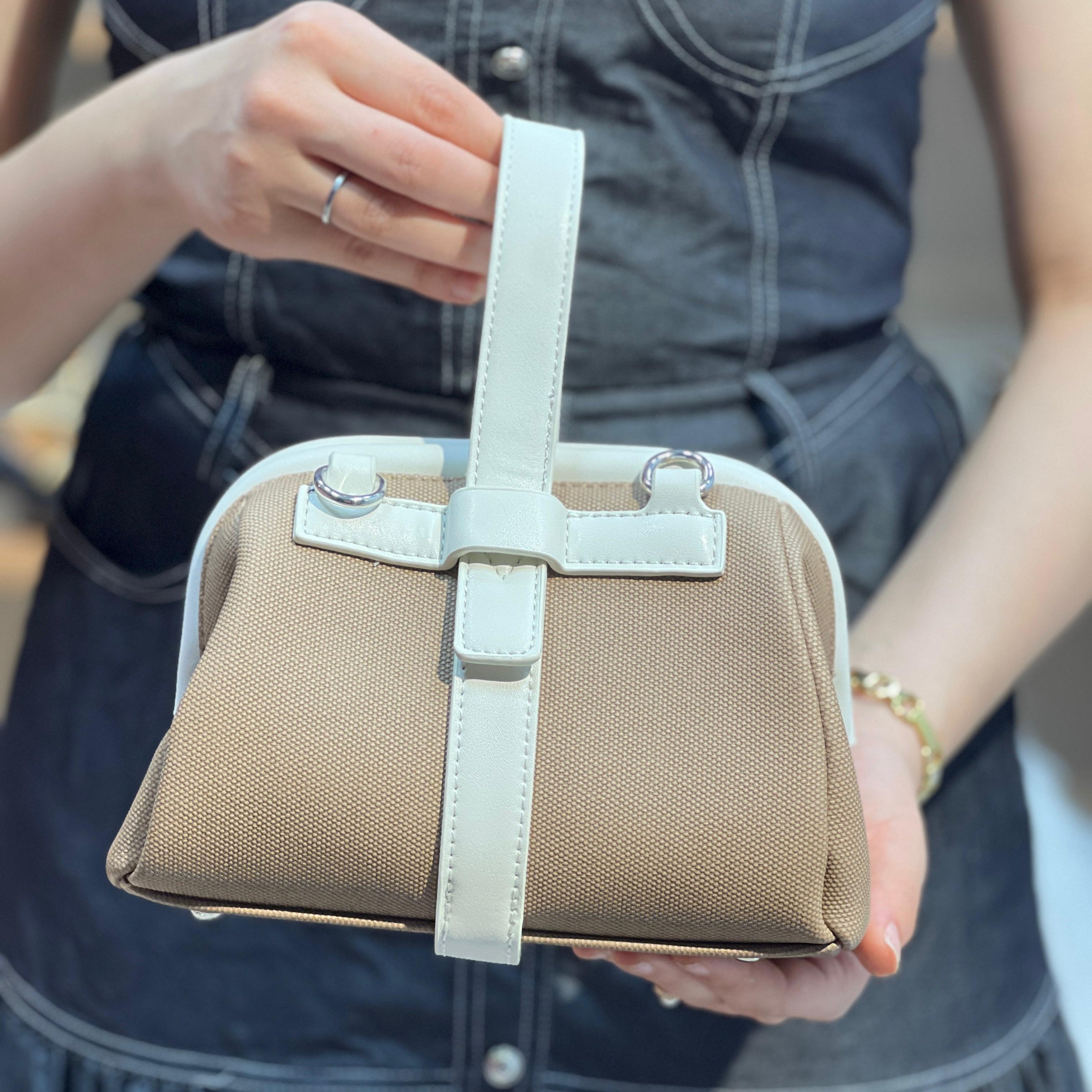 Petit sac à main effet tissu