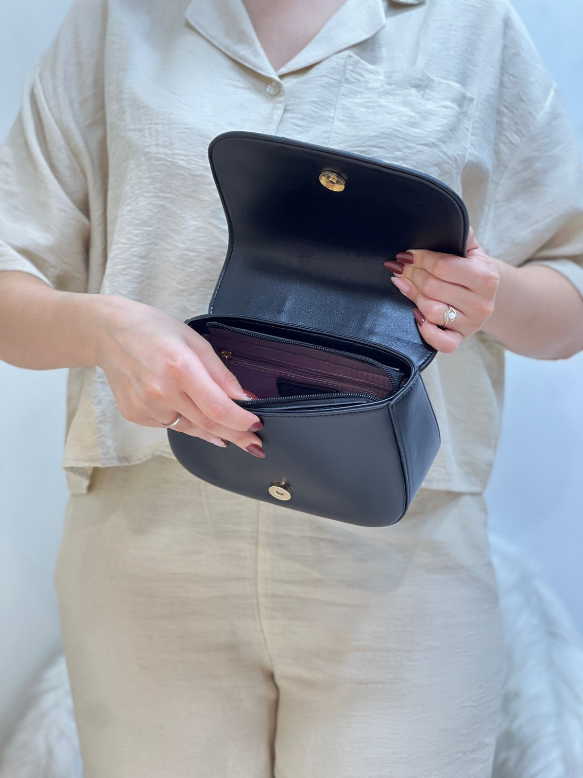 Mini sac à main en cuir PU pour femme