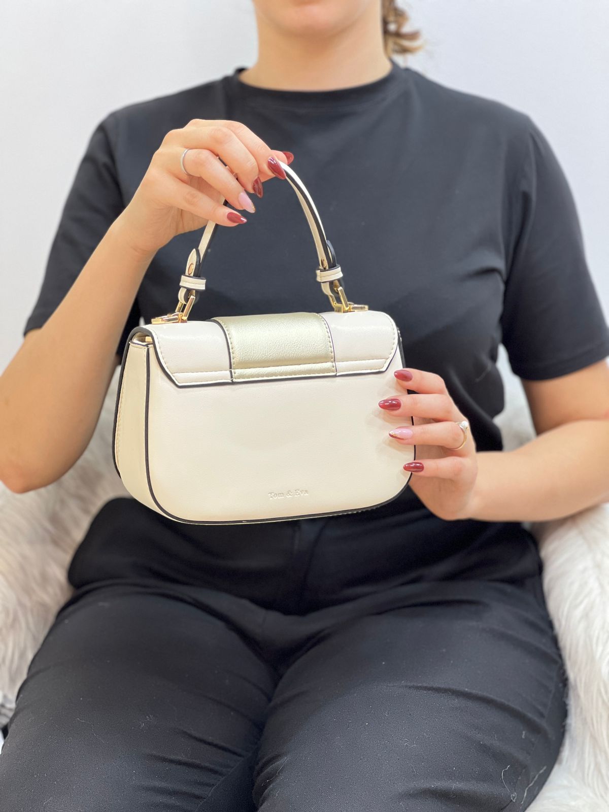 Mini sac à main en cuir PU pour femme