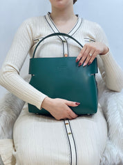 Sac Seau Double Porté Fermoir Bambou