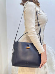 Sac Seau Double Porté Fermoir Bambou