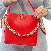 Sac sceau chaine foulard noir