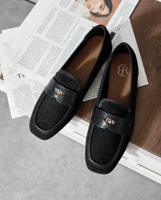 Mocassins semelle fine violine