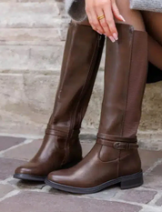 Bottes élastiquées en simili