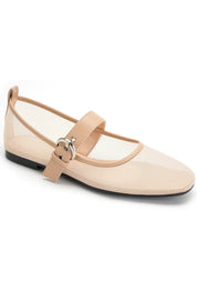 Ballerines plates à enfiler pour femme avec bout rond et sangle