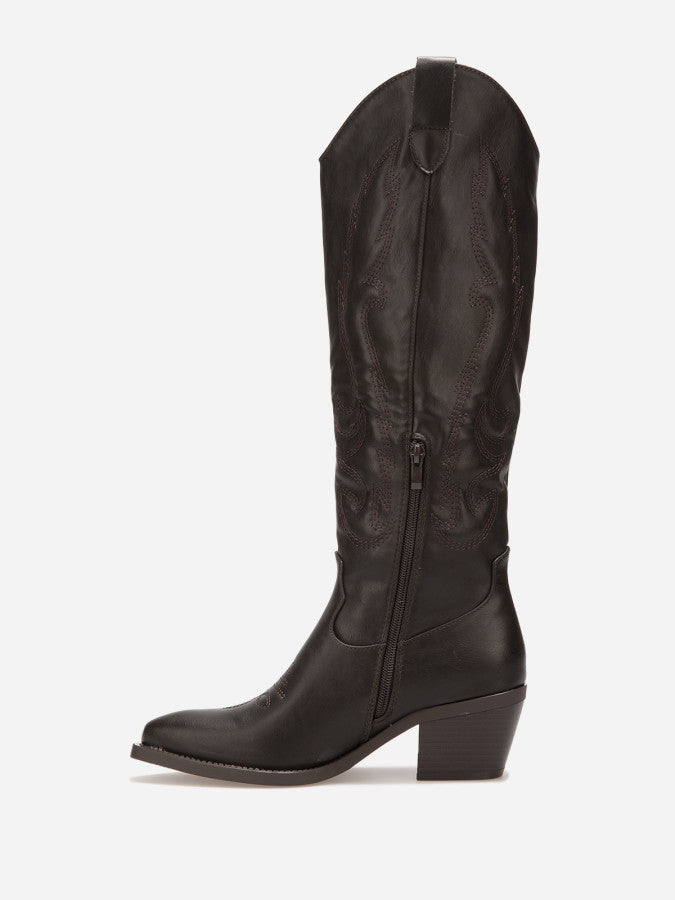 Bottes santiags hautes à motifs