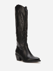 Bottes santiags hautes à motifs