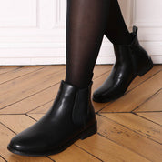 Bottines plates chelsea en simili