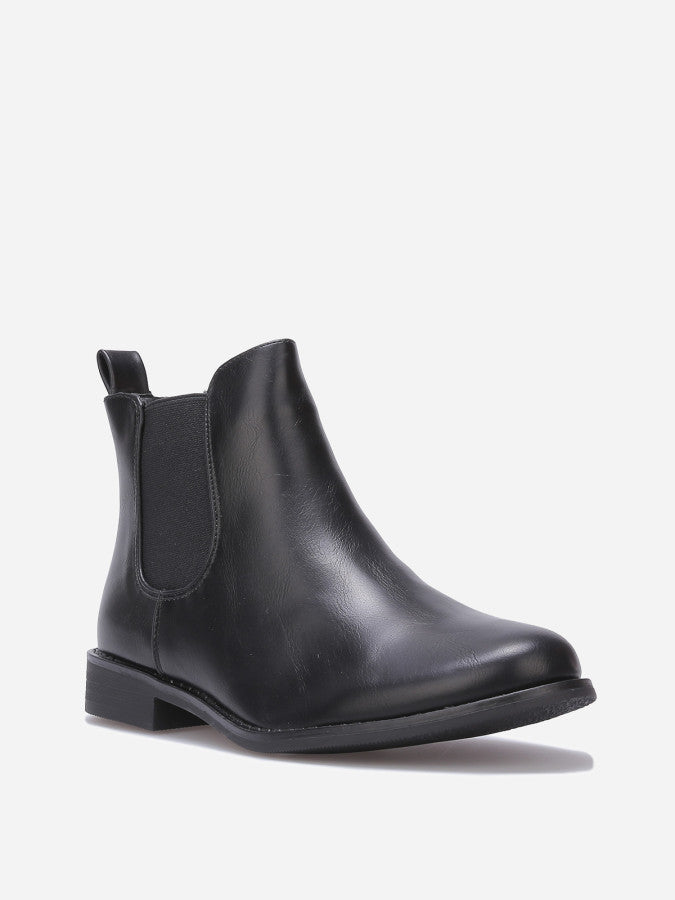 Bottines plates chelsea en simili
