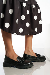 Mocassin en Cuir à grosses chaînes