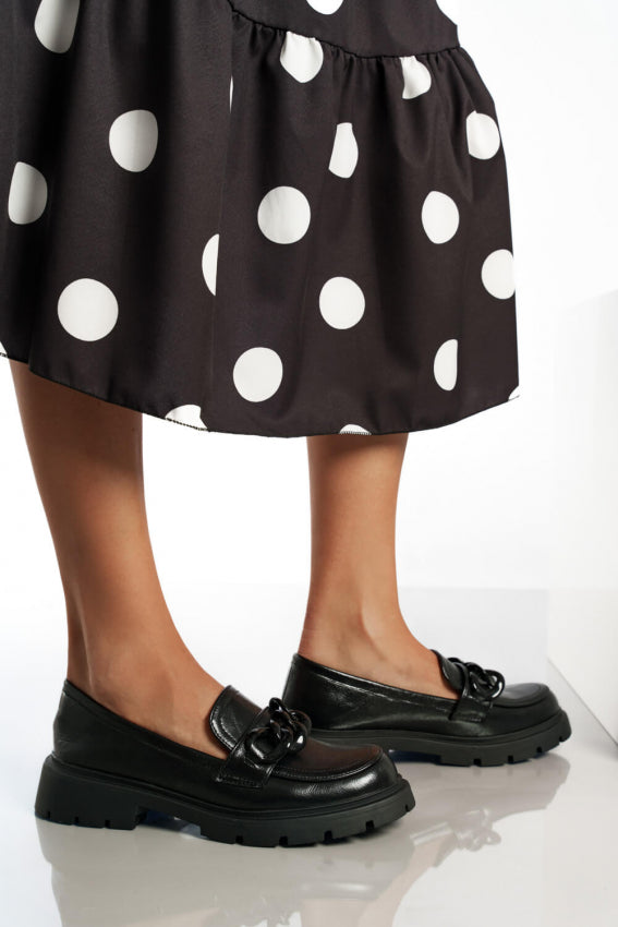 Mocassin en Cuir à grosses chaînes