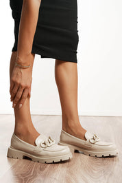 Mocassin en Cuir à grosses chaînes