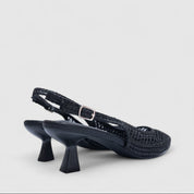 Escarpins ouverts tressés