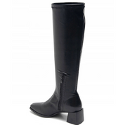 Botte haute à talon bas avec semelle en caoutchouc antidérapante