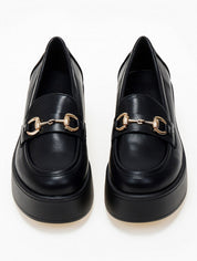 Mocassins à plateforme avec détails métalliques