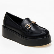 Mocassins à plateforme avec détails métalliques