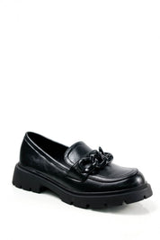 Mocassin en Cuir à grosses chaînes