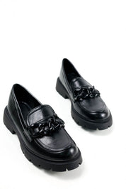 Mocassin en Cuir à grosses chaînes