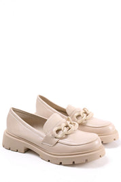 Mocassin en Cuir à grosses chaînes