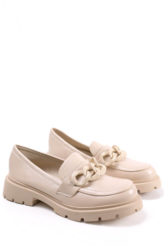 Mocassin en Cuir à grosses chaînes