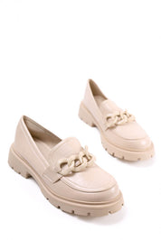 Mocassin en Cuir à grosses chaînes