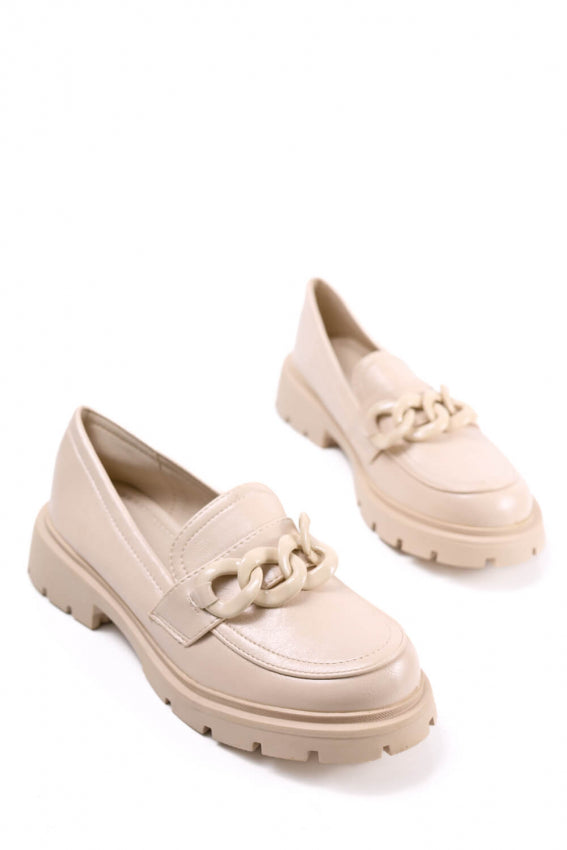 Mocassin en Cuir à grosses chaînes